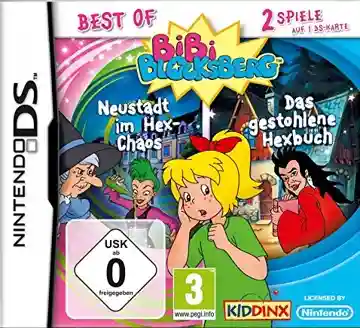2 in 1 - Best of Bibi Blocksberg - Neustadt im Hex-Chaos + Das Gestohlene Hexbuch (Germany)-Nintendo DS